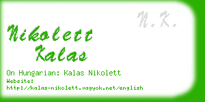 nikolett kalas business card